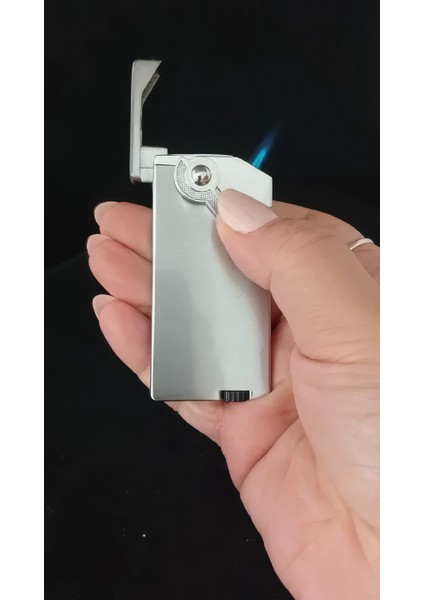Minimalist Ince Slim Gümüş Renk Yenilikçi Gazlı Jet Alev Çakmak fiyatları