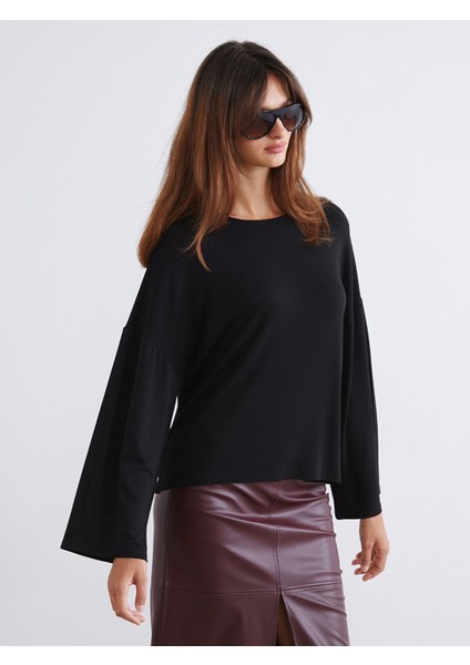 Yeni Sezon Bisiklet Yaka Kadın Bluz