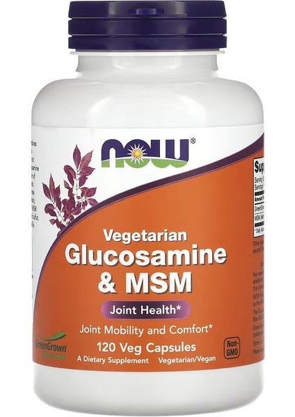Foods Vegetarian Glucosamine & Msm 120 Veg Caps