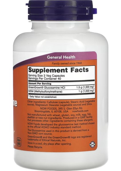 Foods Vegetarian Glucosamine & Msm 120 Veg Caps fiyatları