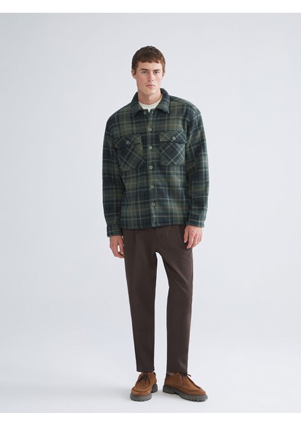 Yeni Sezon Rahat Kalıp Uzun Kollu Ekose Erkek Gömlek Ceket fiyatları