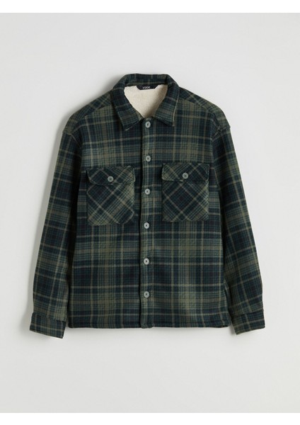 Yeni Sezon Rahat Kalıp Uzun Kollu Ekose Erkek Gömlek Ceket indirimleri