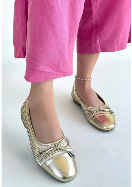Yzlal Etya Gold Cilt Babet Ayakkabı (Numara: 38)
