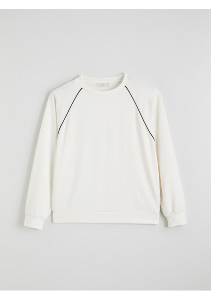 Yeni Sezon Bisiklet Yaka Kadın Sweatshirt