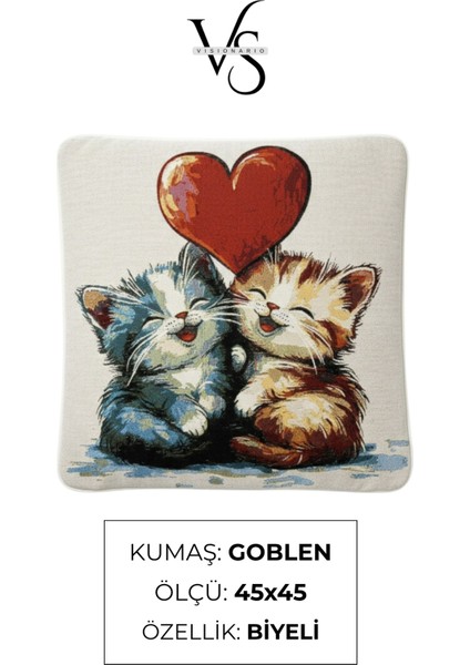 Jakarlı Dokuma Goblen Kırlent Kılıfı – 45X45 cm Biyeli ve Çift Taraflı Dekoratif Yastık modelleri