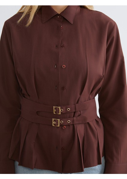 Yeni Sezon Kemerli Kadın Gömlek modelleri