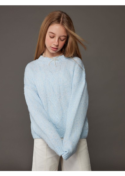 Yeni Sezon Bisiklet Yaka Kız Çocuk Triko Kazak fiyatları