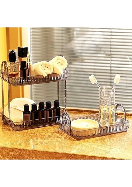 Düzenleyici Organizer Rafı ( Gri, Tek + Iki Katlı Set) modelleri