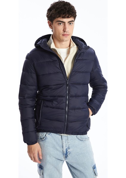 Yeni Sezon Slim Fit Kapüşonlu Erkek Şişme Mont