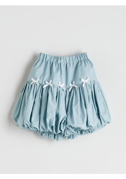 Yeni Sezon Beli Lastikli Fiyonk Detaylı Genç Kız Balon Etek indirimleri