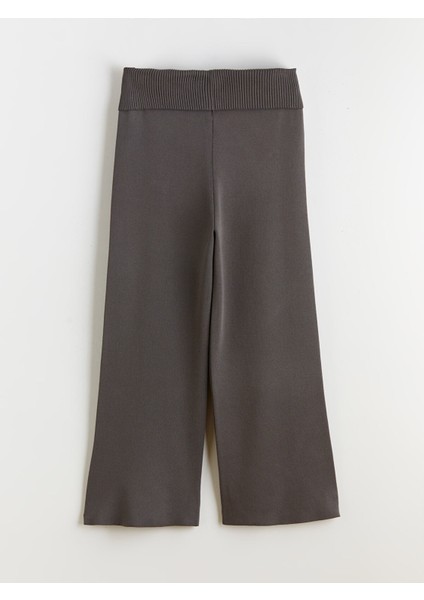 Yeni Sezon Beli Lastikli Ispanyol Paça Kız Çocuk Triko Tayt