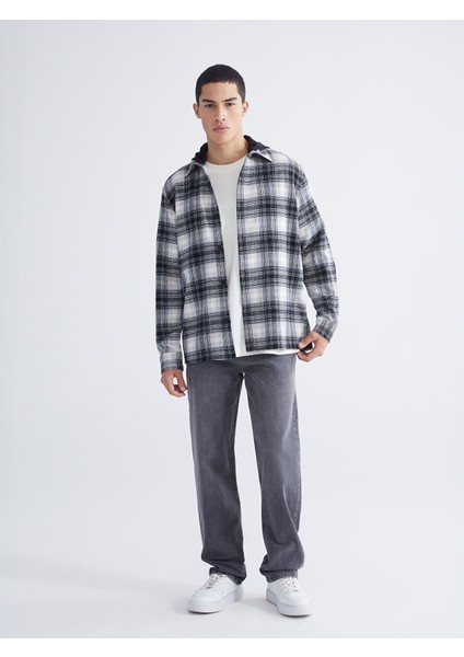 Yeni Sezon Kapüşonlu Regular Fit Uzun Kollu Ekose Erkek Gömlek Ceket fiyatları