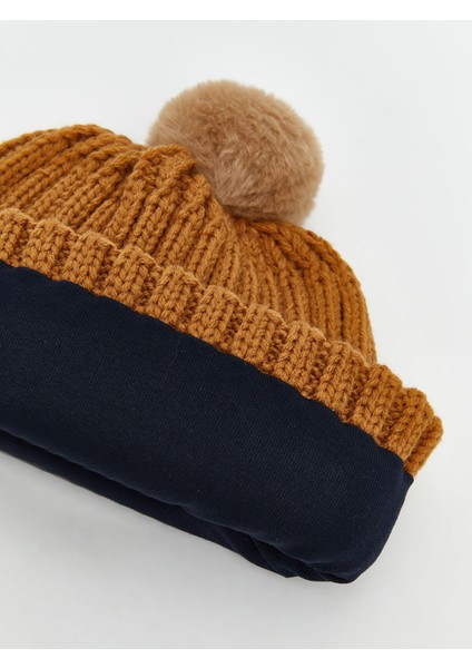 Yeni Sezon Ponponlu Erkek Çocuk Atkı Bere ve Edldiven Takım fırsatları