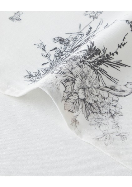 Arborelle Polyester Masa Örtüsü 150X200 cm Siyah - Beyaz modelleri