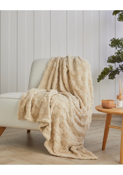 Fancy square Koltuk Şalı 120X160 cm Bej fiyatları