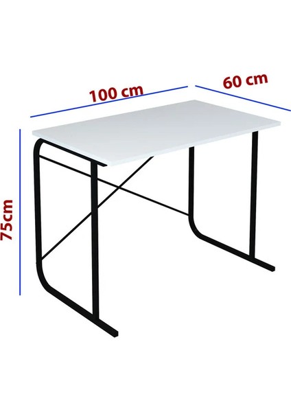 Metal Ayaklı Çalışma & Laptop Masası 60×100 cm – Modern Ofis/çalışma Masası modelleri