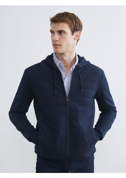 Yeni Sezon Kapüşonlu Erkek Kalın Fermuarlı Sweatshirt
