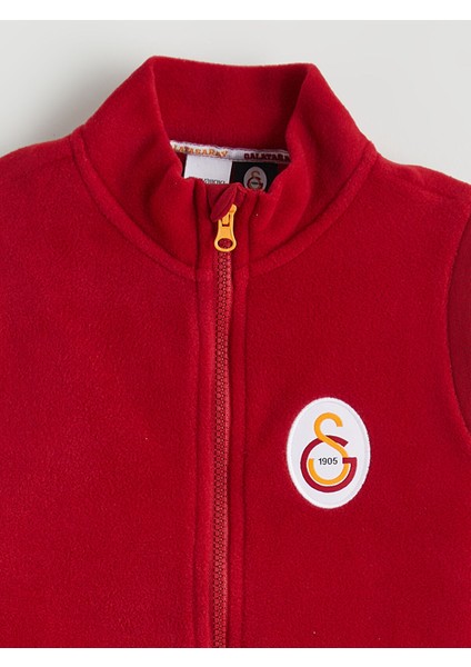 Yeni Sezon Dik Yaka Galatasaray Baskılı Polar Erkek Çocuk Yelek modelleri