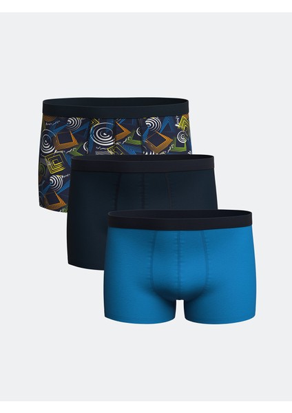 Yeni Sezon Standart Kalıp Pamuklu Esnek Erkek Boxer 3'lü