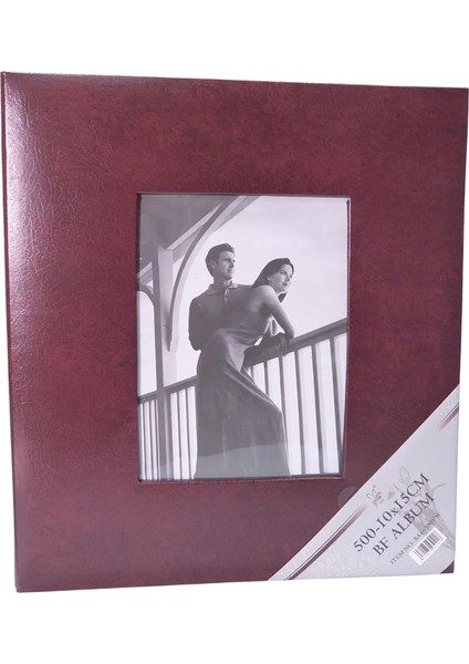 Albüm 10X15 500&APOS;LÜK Vinleks Deri Fotoğraf Albümü (Kahverengi)