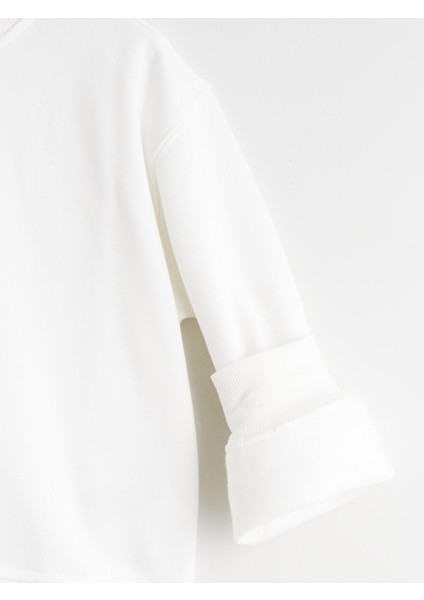 Yeni Sezon Bisiklet Yaka Kız Çocuk Sweatshirt fırsatları