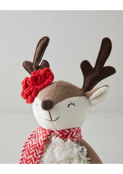 Reindeer Dekoratif Obje 36,5 cm Kırmızı - Beyaz fiyatları