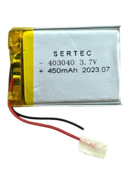 403040 3.7V 450 Mah Li-Polymer Pil (DEVRELI/1.5A)