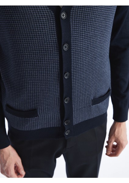 Yeni Sezon Standart Kalıp V Yaka Erkek Triko Hırka fırsatları