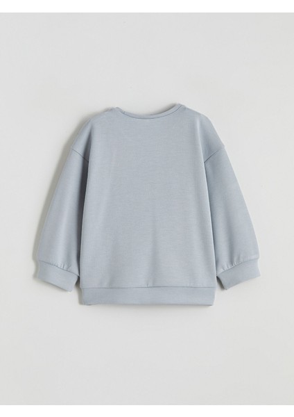 Yeni Sezon Bisiklet Yaka Basic Kız Çocuk Sweatshirt modelleri