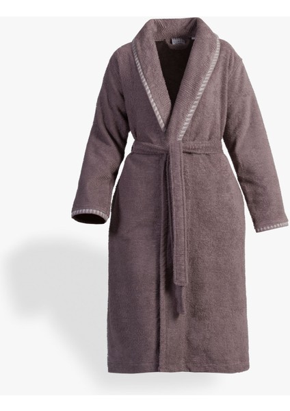 Tria Kadın Bornoz %100 Pamuk Jakarlı Vizon