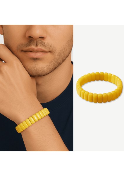 Çubuk Kesim Hardal Rengi Beyrut Kehribar Erkek Rolex Bileklik fiyatları