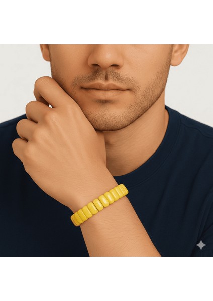 Çubuk Kesim Hardal Rengi Beyrut Kehribar Erkek Rolex Bileklik modelleri