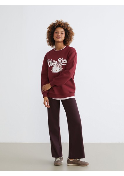 Yeni Sezon Hello Kitty Baskılı Kadın Kalın Sweatshirt fiyatları