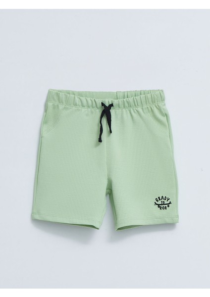Yeni Sezon Beli Lastikli Baskılı Erkek Bebek Şort