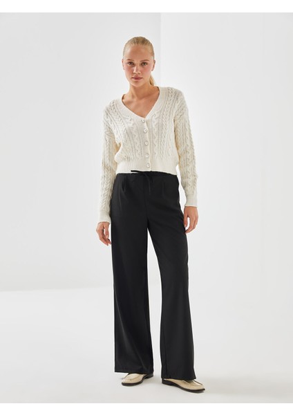 Yeni Sezon Beli Lastikli Loose Fit Kadın Pantolon