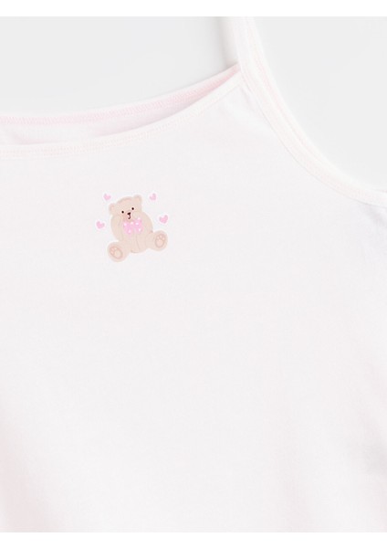 Yeni Sezon Kare Yaka Baskılı Kız Çocuk Atlet modelleri