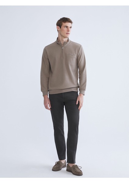 Yeni Sezon Fermuarlı Dik Yaka Erkek Sweatshirt fiyatları