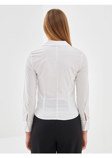 Yeni Sezon Çizgili Poplin Kadın Gömlek fırsatları