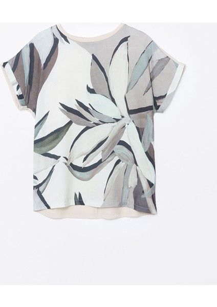 Yeni Sezon Bisiklet Yaka Desenli Kadın Tişört indirimleri