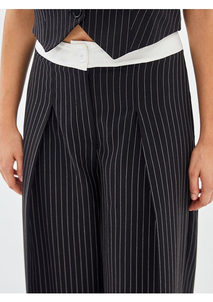 Yeni Sezon Loose Fit Çizgili Kadın Pantolon modelleri