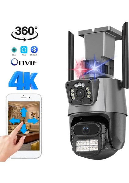 Kablosuz Wifii Le Çalışan Ultra Hd Dijital Zoomlu Güvenlik Kamerası