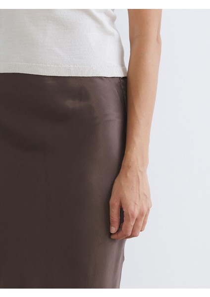 Yeni Sezon Beli Lastikli A Kesim Saten Etek modelleri