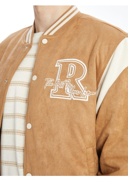 Yeni Sezon Standart Kalıp Kolej Yaka Erkek Bomber Mont modelleri