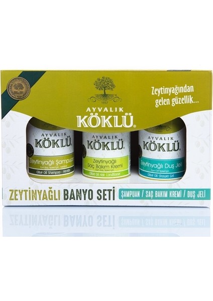 Zeytinyağlı 3'lü Banyo Seti