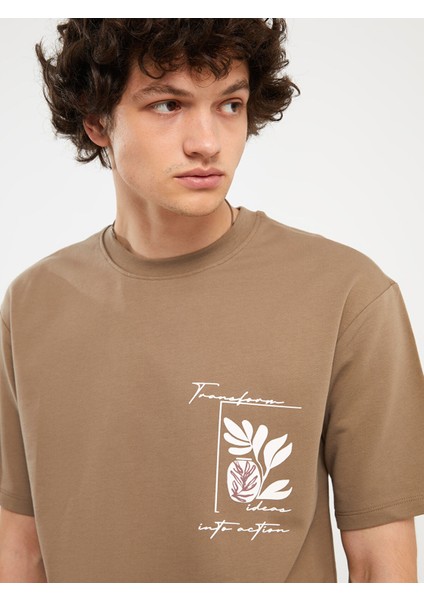 Yeni Sezon Bisiklet Yaka Kısa Kollu Baskılı Erkek Tişört