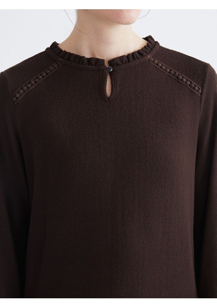 Yeni Sezon Fırfırlı Bisiklet Yaka Bluz modelleri