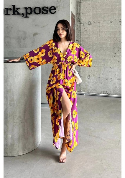 Yzlal Çiçek Baskılı Elbise Sarı (Beden: S) fiyatları