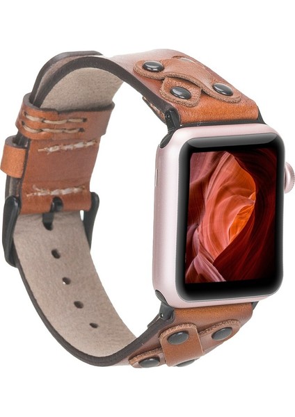 Apple Watch Uyumlu Deri Kordon Cross 42-44-45MM Bt RST2E