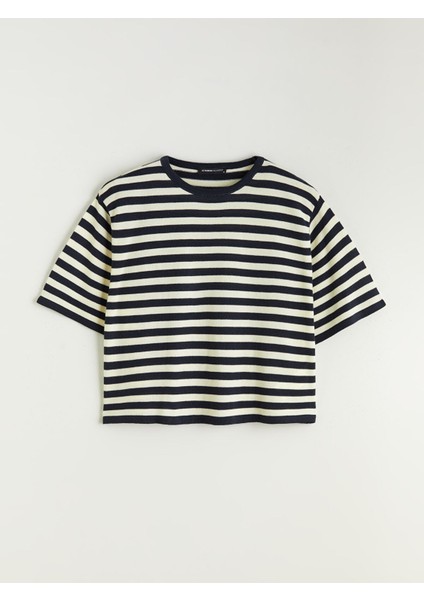 Yeni Sezon Bisiklet Yaka Çizgili Kadın Triko Kazak indirimleri