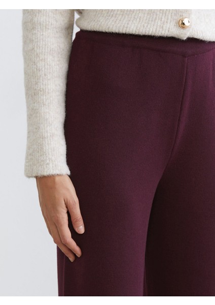 Yeni Sezon Beli Lastikli Kadın Triko Pantolon modelleri